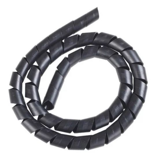 ORGANIZADOR DE FIO ESPIRAL PRETO 8-10MM 3/8 10 METROS