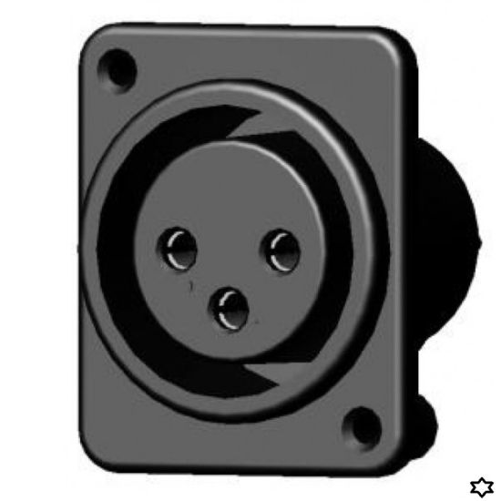 CANNON PAINEL FEMEA XLR IMPORTADO CANON PRETO PIX