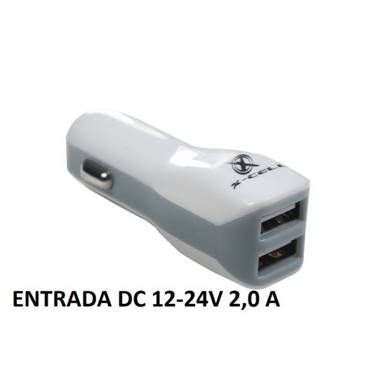 CARREGADOR VEICULAR 2 SAIDAS 2A X-CELL