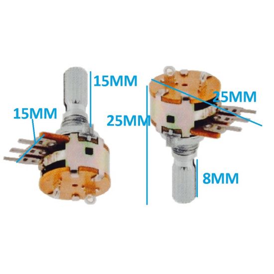POTENCIOMETRO L15 B10K C/CHAVE 3T LINEAR ($$$10)
