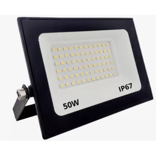 REFLETOR LED 50W SMD BRANCO FRIO 6500K BIVOLT
