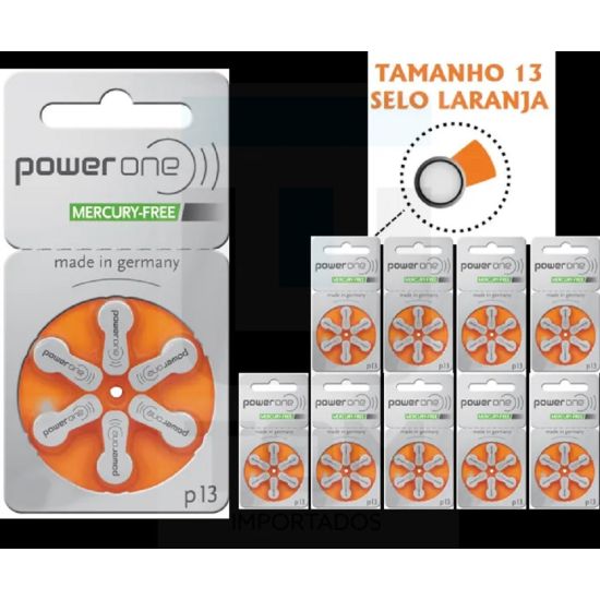 BATERIA AUDITIVA TAMANHO 13 CARTELA COM 6