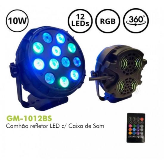 CANHAO REFLETOR 12 LEDS 360" 10W RGB COM CONTROLE BLUETOOTH