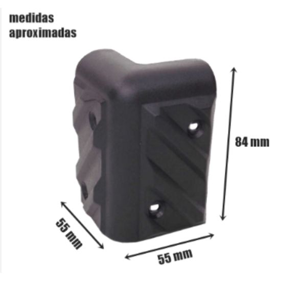 CANTONEIRA PLASTICA ARREDONDADA CANTONEIRA PARA CAIXA DE SOM grande 55X55X84MM