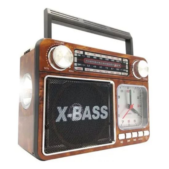 RADIO PORTATIL AM/FM COM BATERIA RECARREGAVEL ENTRADA USB E AUXILIAR KA-135