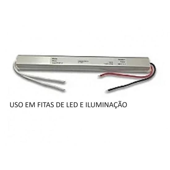 FONTE BLINDADA SLIN 12V  7A REAL 84W BIVOLT