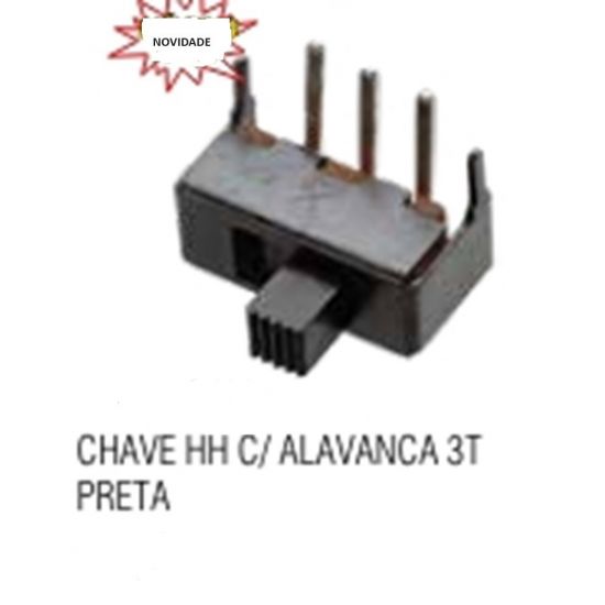 CHAVE FUNCOES COM ALAVANCA PRETA 3 TERMINAIS