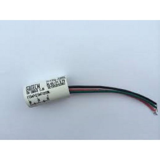CAPACITOR MOTOR     2uF + 4uF  X 250V 3 FIOS