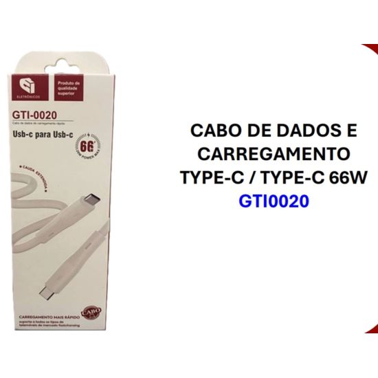 CABO CELULAR TIPO C X TIPO C 66W GTI-0020