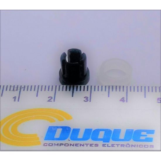 SUPORTE LED 5MM PRETO ENCAIXE IMPLASTEC