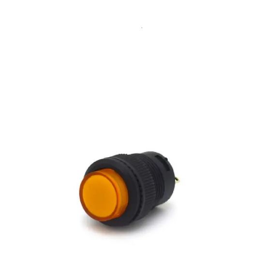 CHAVE PUSH BUTTON C/TRAVA NEON 2 T AMARELA
