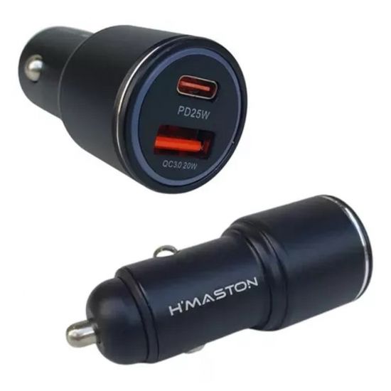 CARREGADOR VEICULAR TURBO 45W TIPO C E USB L06L