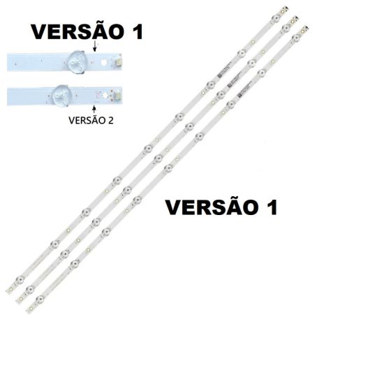 KIT 3 BARRAS LED AOC/PHIL 43S5295 43PFG5813  VERSAO 1