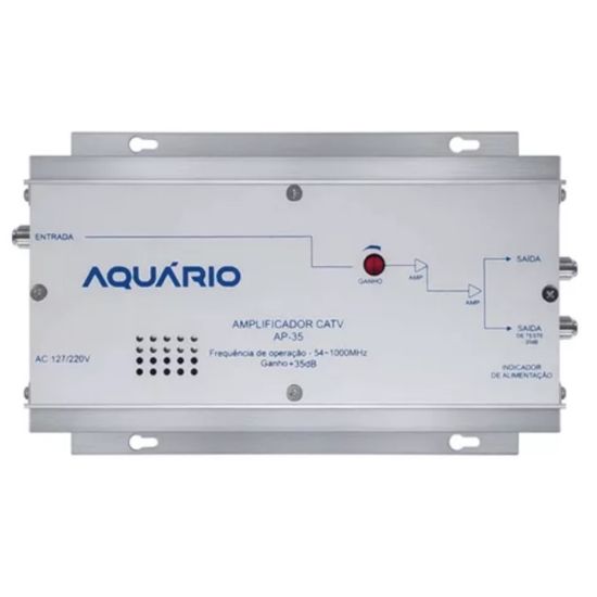 AMPLIFICADOR DE POTENCIA 35DB 54-1000MHZ AP-35 AQUARIO