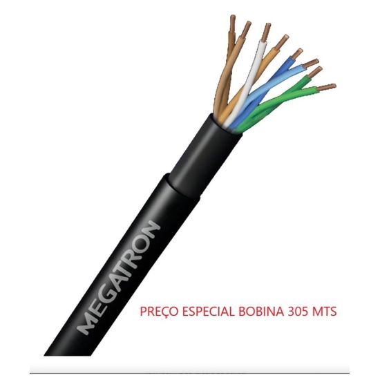 CABO LAN 4 PARES CAT 5E COBRE DUPLA CAPA+BLINDAGEM ($$$305)