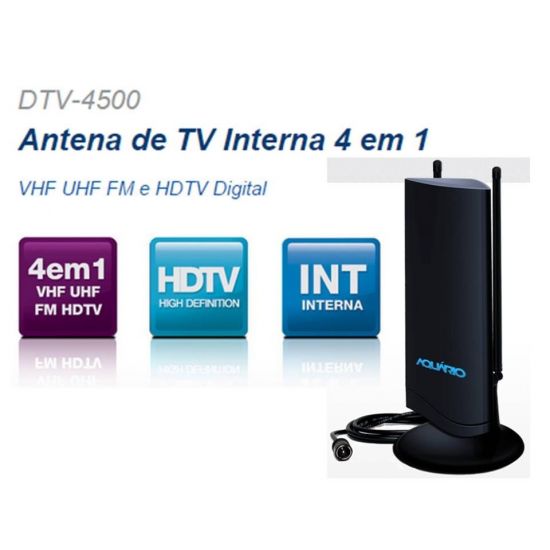 ANTENA INTERNA VHF/UHF DTV4500 AQUARIO