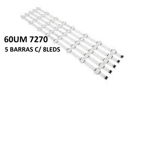 KIT 5 BARRAS LED LG 60UM7270 60UN7310