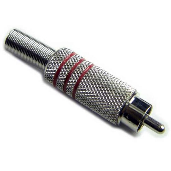 PLUG RCA MACHO METALICO NIQUEL 6MM VM