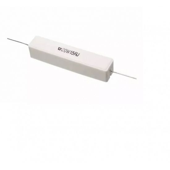 RESISTOR 20W     15R P/TWEETER CERAMICO BRANCO ($$$10)