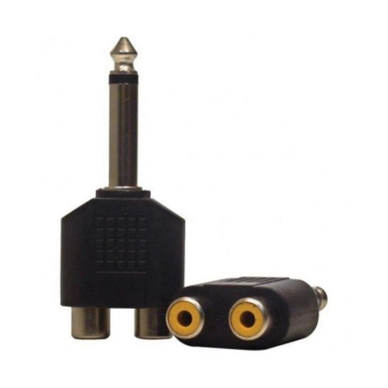 PLUG ADAPTADOR 2 JACK RCA X P10 MONO