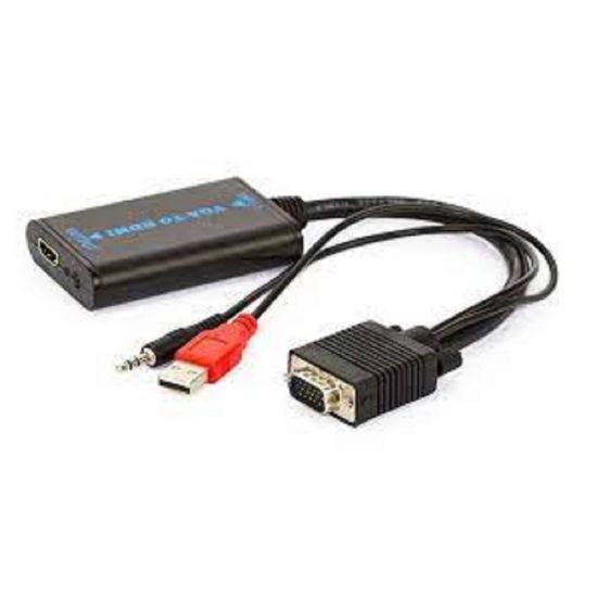 CABO CONVERSOR VGA X HDMI LOTUS COM SAÍDA DE AUDIO
