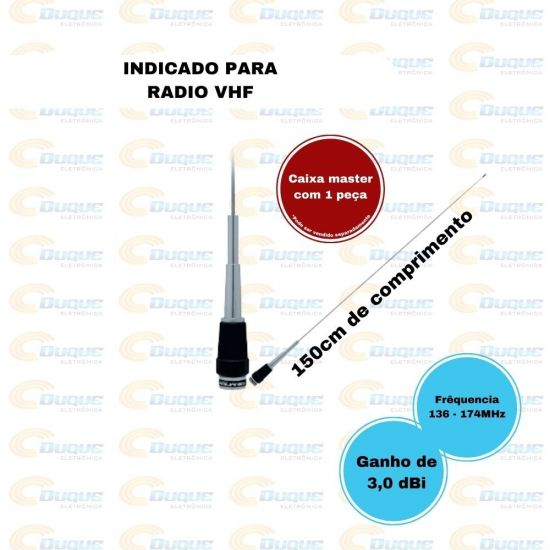 ANTENA VHF MOVEL 5/8 ONDA 2 MTS M-400C AQUARIO