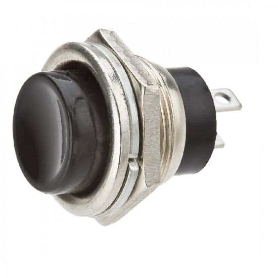 CHAVE PUSH BUTTON NA REDONDA DS-212 PRETA