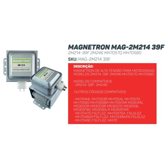 MAGNETRON 2M214-39F 2M246 MH7057Q MH7058G