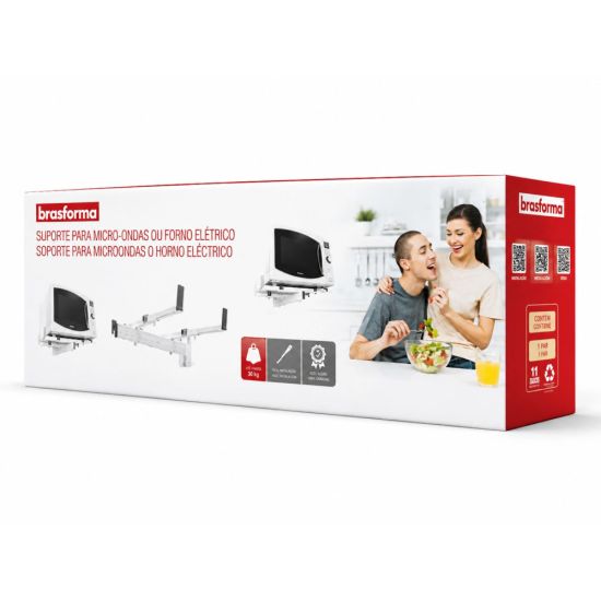 SUPORTE FORNO MICROONDAS SBR3.6 BRANCO BRASFORMA