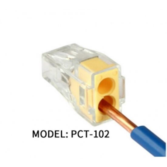 CONECTOR RAPIDO PCT-102 PARA CONEXÃO DE FIOS EMENDA DE FIO ELETRICO EMENDA DE FIOS FLEXIVEIS ATÉ 2,5MM PCT