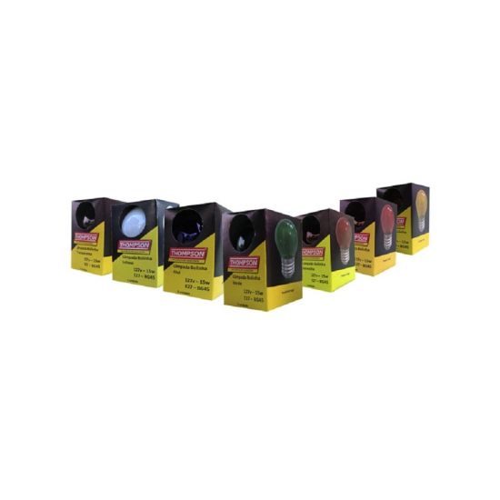 LAMPADA BOLINHA 127V/7W VARIAS CORES