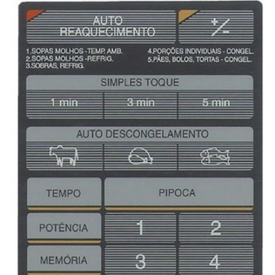 MEMBRANA SAMSUNG/BRASTEMP MW 5700 CINZA