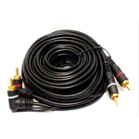 CABO 2RCA X 2RCA 5 MTS 4MM P MODULO COM ATERRAMENTO CABO MODULO PLUG 90º NWT