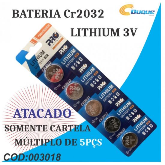 BATERIA LITHIUM CR2032 UNITARIO 3V PROELETRONIC ($$$20)
