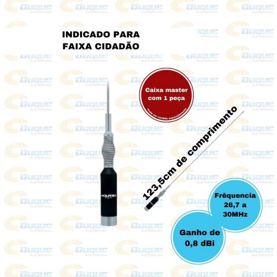 ANTENA PX 11 METROS BOBINA NA BASE B-2080 AQUARIO
