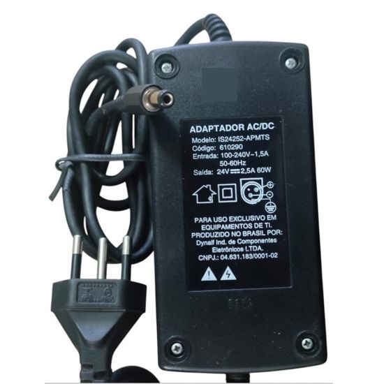 FONTE CHAVEADA 24V   2,5A 60W 100% REAL 350G DE PESO