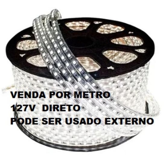 FITA LED IP65 127V POR METRO BRANCO FRIO 6500K EXTERNA MA-MQ110-120BF FITA LED 110V