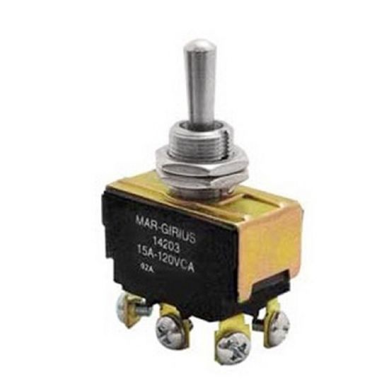 CHAVE ALAVANCA METAL 14203 15A/120VAC 3 POSICOES BIPOLAR  MARGIRIUS