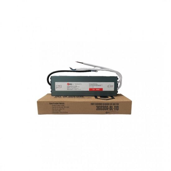 FONTE 12V  30A CHAVEADA BLINDADA 110 V