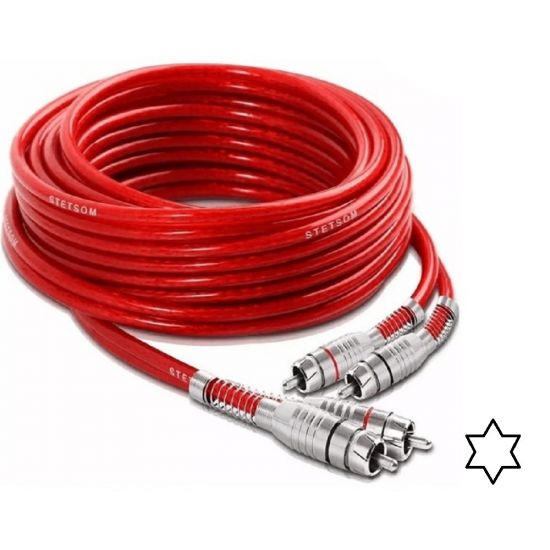 CABO MODULO 2RCA+2RCA PRATA 5 METROS STETSOM