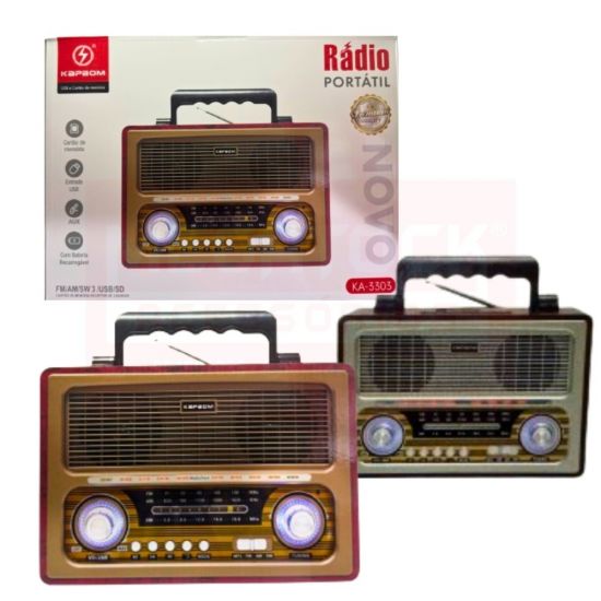 RADIO PORTATIL AM/FM USB AUX KAPBOM KA-3303