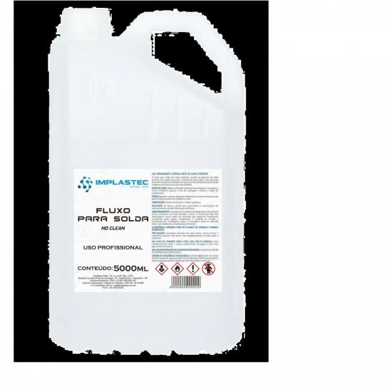 FLUXO DE SOLDA NO CLEAN 5000ML IMPLASTEC 5L