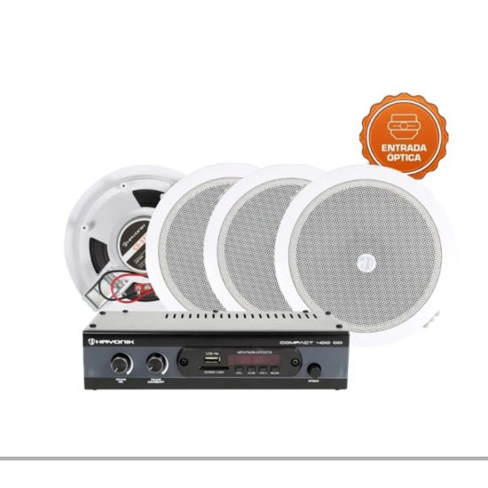 Kit Som Ambiente COMPACT400OD CS530 hayonik falante 5" 20w rms