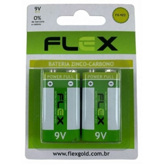 BATERIA 9V COMUM FLEX BLISTER COM DUAS
