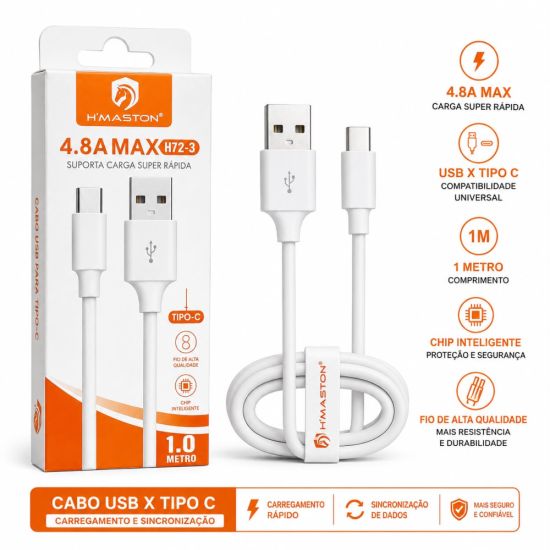 CABO RAPIDO 6A USB IPHONE 1 METRO HB09-2 HMASTON