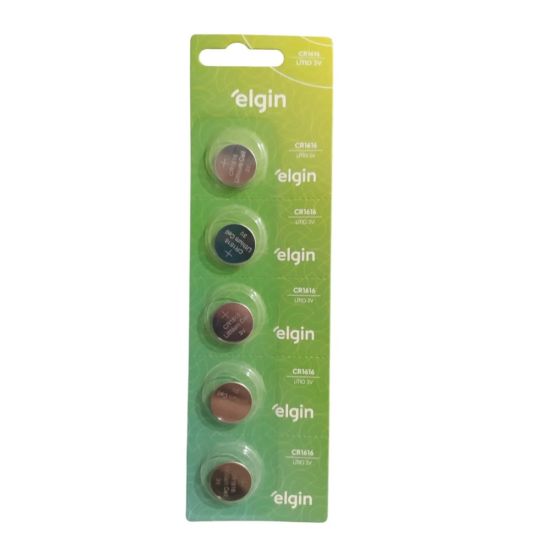 BATERIA CR1616 LITHIUM UNITARIO 3V ELGIN ( preço unitario) embalagem padrão carte com 5