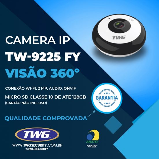 CAMERA WIFI INTERNA 360 1080P C/IR TW-9225FY TWG