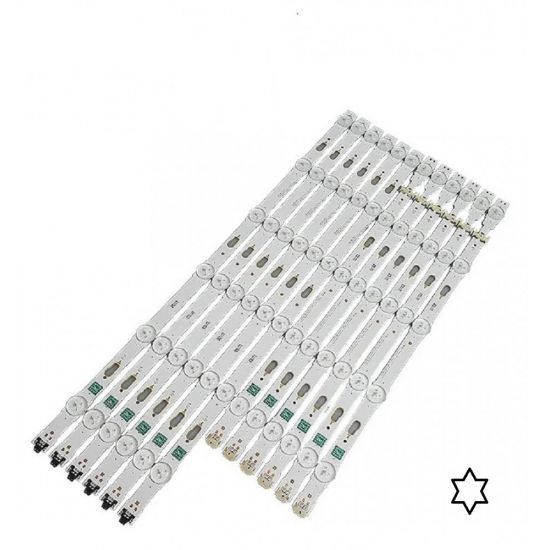 KIT 12 BARRAS LEDS SAMSUNG UN48JU6000G 48JU6020G
