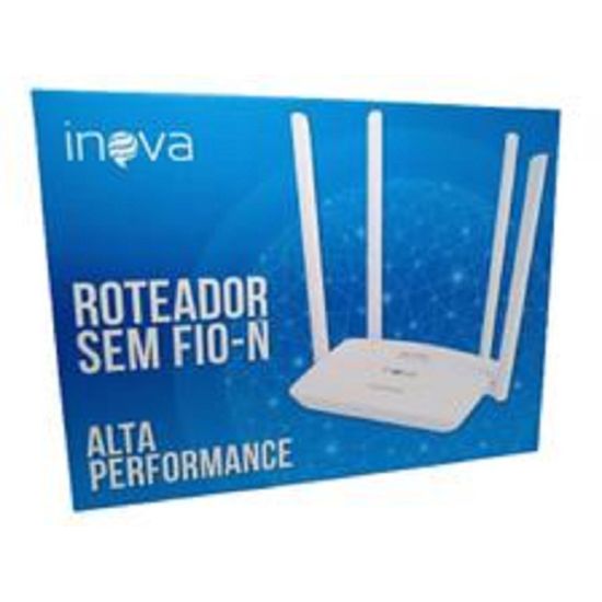 ROTEADOR WIFI 4 ANTENAS 2,4GHZ ROU-6011 INOVA