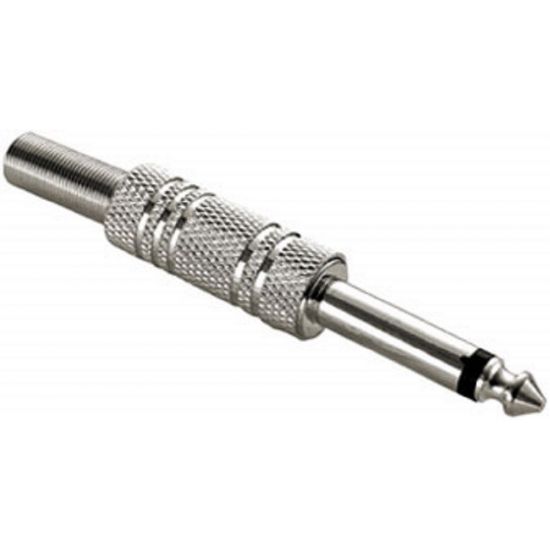 PLUGAO P10 MONO METAL COM MOLA ESTRIADO